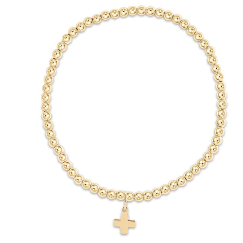 egirl 2mm Classic Gold Signature Cross Bracelet