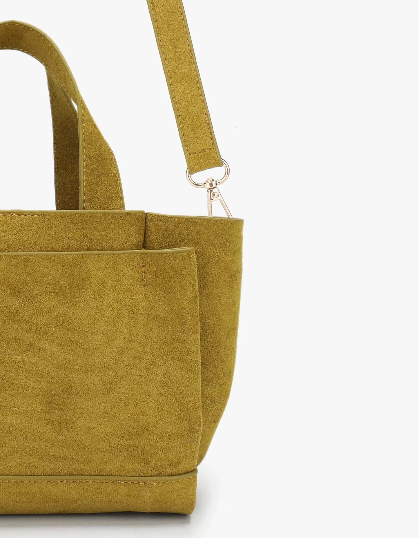 Ella Mini Faux Suede Chartreuse