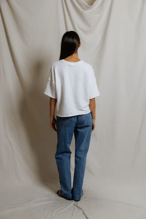 French Terry SS Lose Sweatshirt White