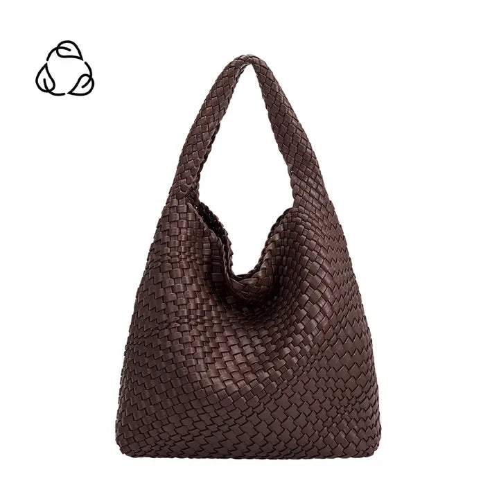 Johanna Espresso Large Vegan Shoulder Bag