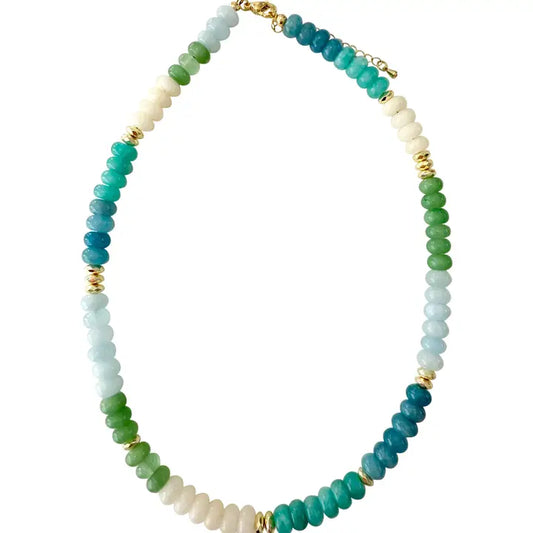 Kerry Green Blue Beaded Necklace