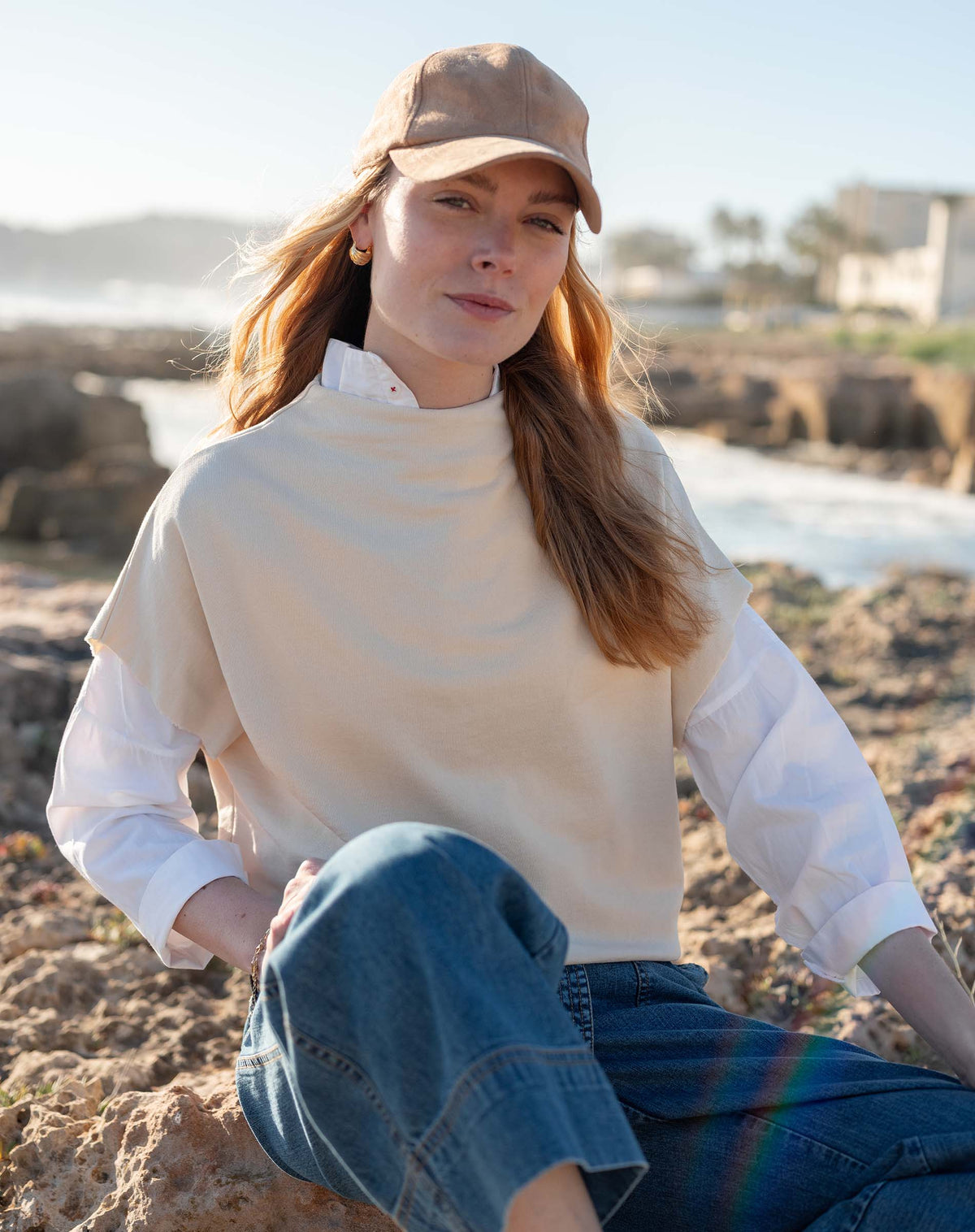 Frenchie Dolman Top Bone