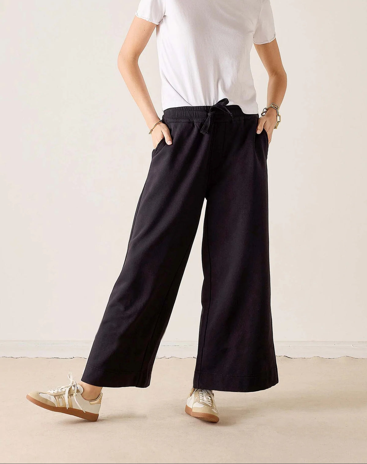 Frenchie Wide Leg Pant Black
