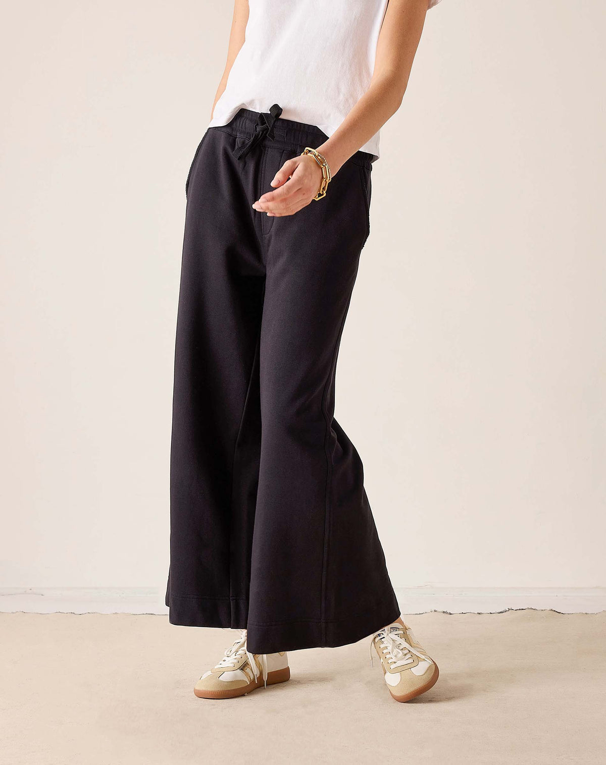 Frenchie Wide Leg Pant Black
