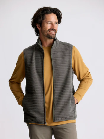 Gridback Fleece Vest Dark Olive