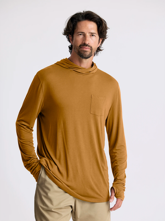 Men's Bamboo Lightweight Hoodie Ochre