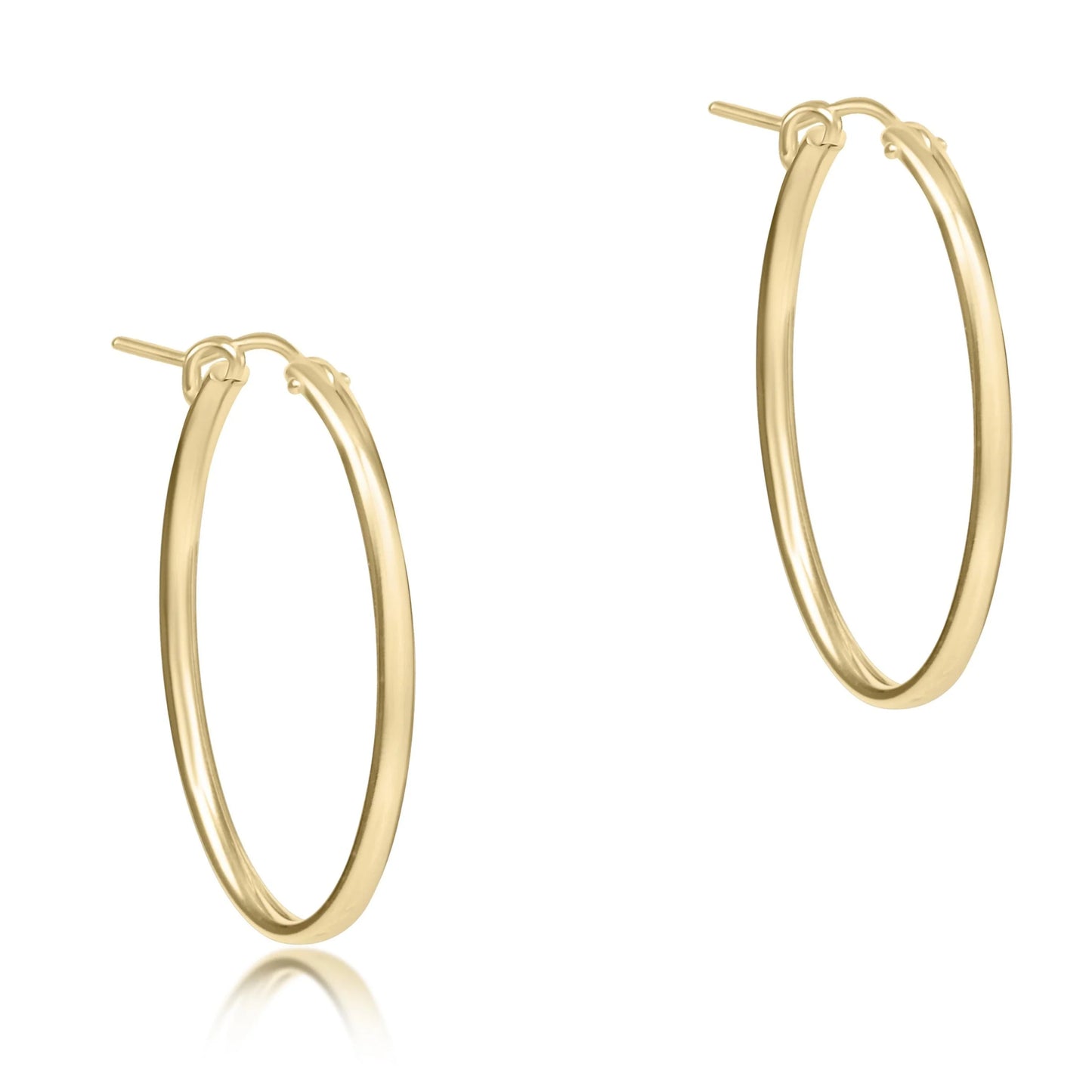 Oval Gold 1" Hoop Smooth