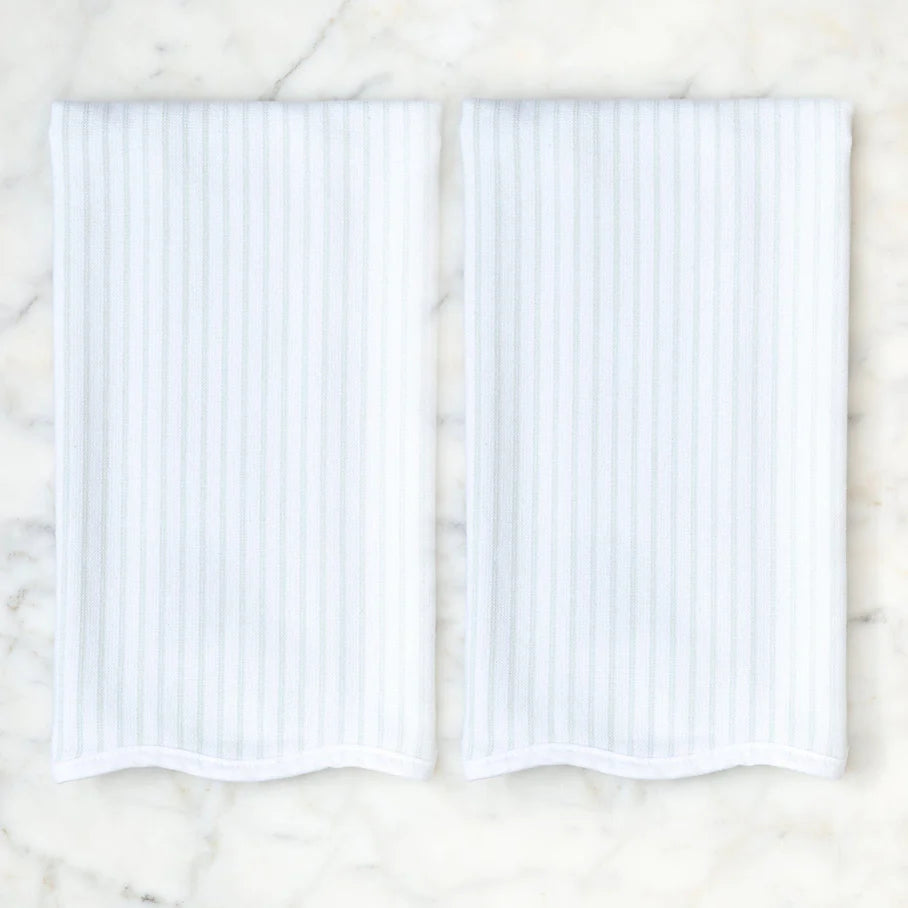 Kitchen Towel Green Pinstripe