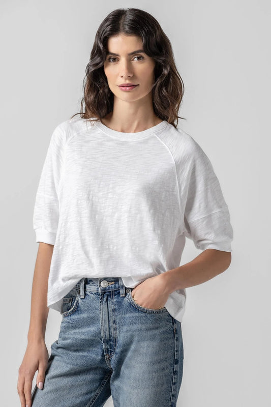 Raglan Sweatshirt Tee White