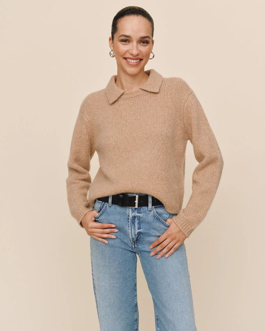 Johnny Collar Sweater Maple Syrup