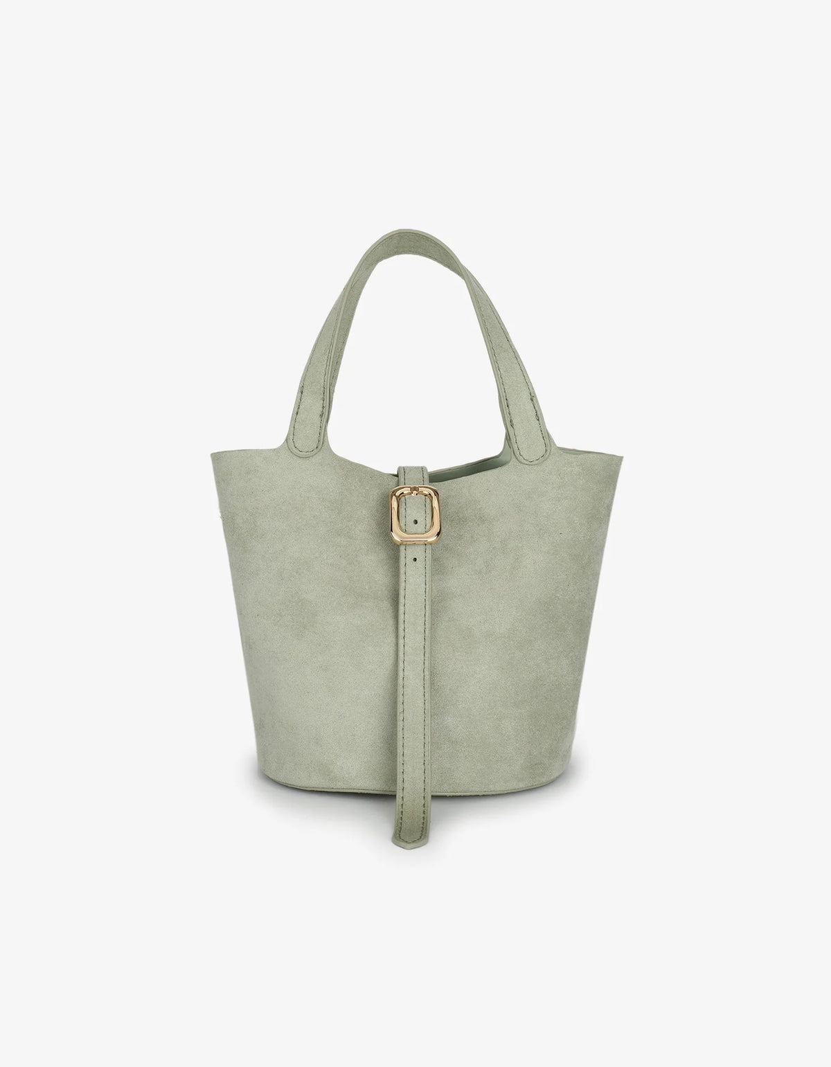 Joya Bucket Mini Faux Suede Celadon