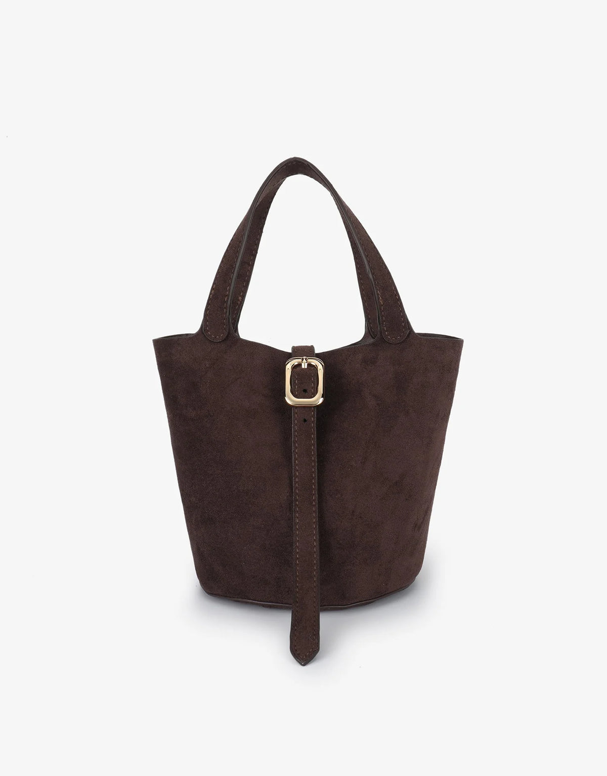 Joya Bucket Mini Faux Suede Chocolate