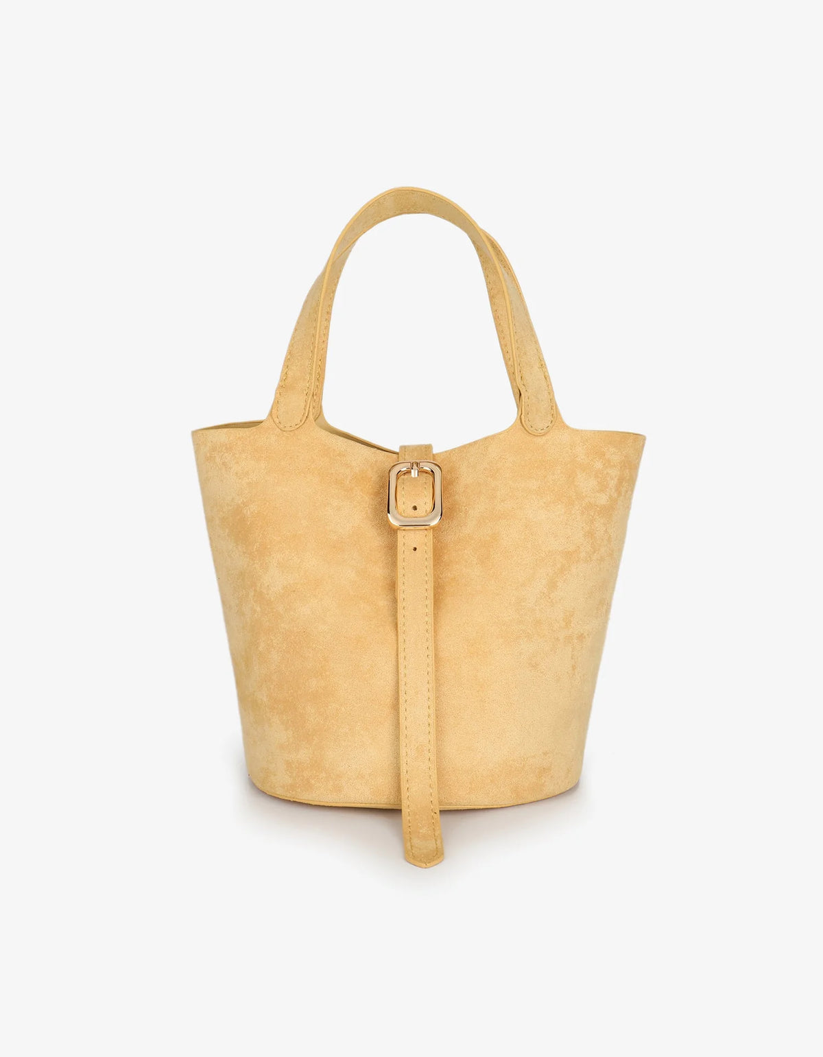 Joya Bucket Mini Faux Suede Yellow