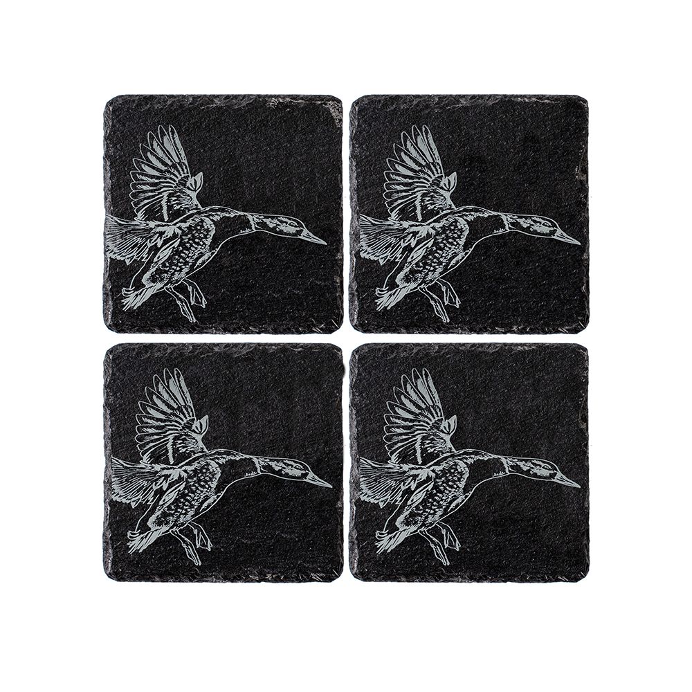 Slate Coasters Flying Duck