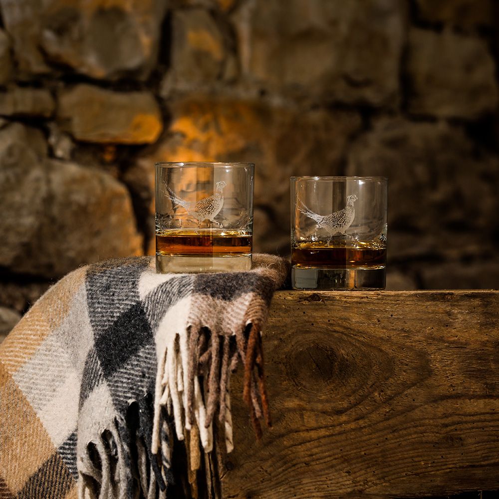 Glass Tumblers Pheasant