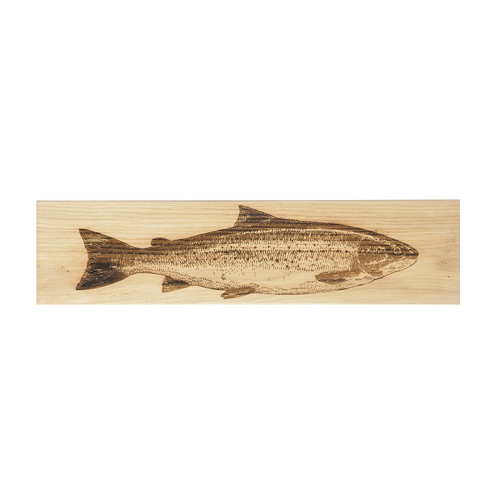 Oak Serving Platter Large Salmon