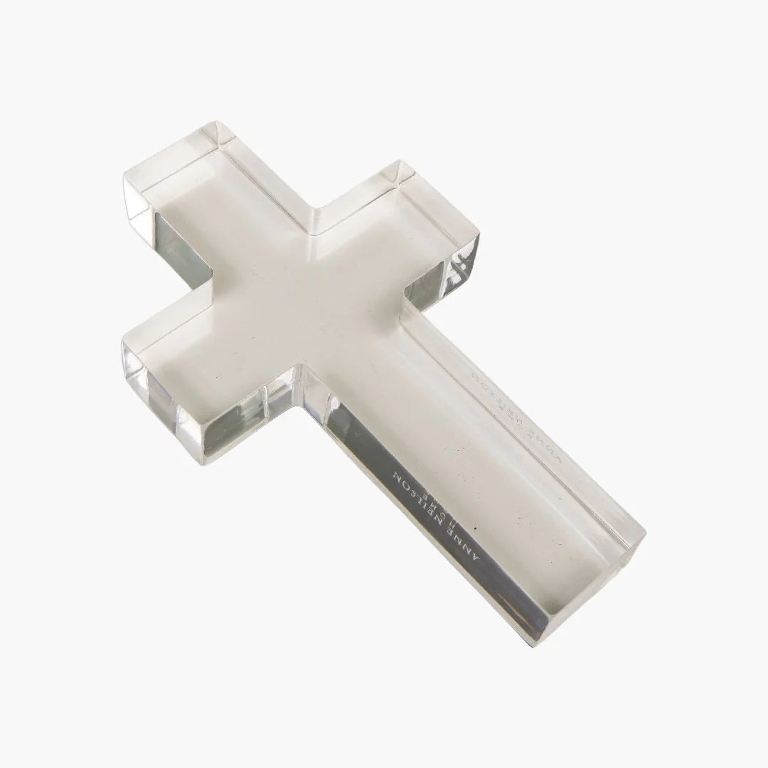 Large Clear Cross Acrylic Weight