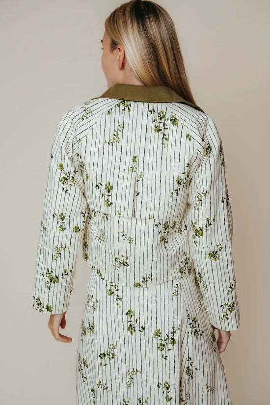 Highland Coat Pinstripe Floral