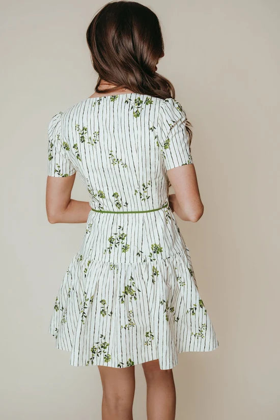 Holly Dress Pinstripe Floral
