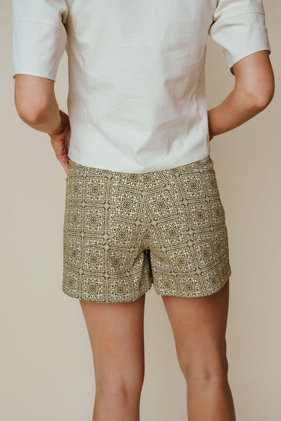 Emma Skort Olive Tile