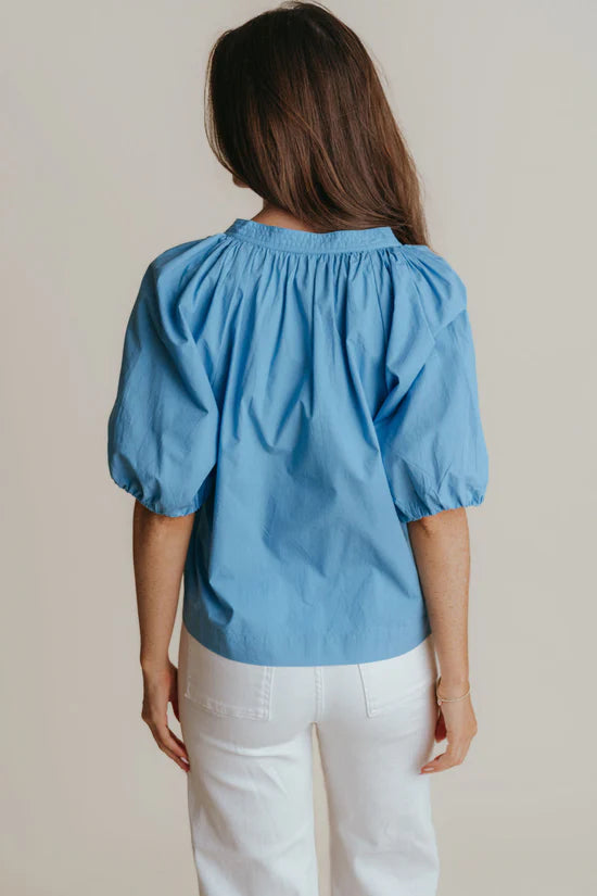 Henley Top French Blue