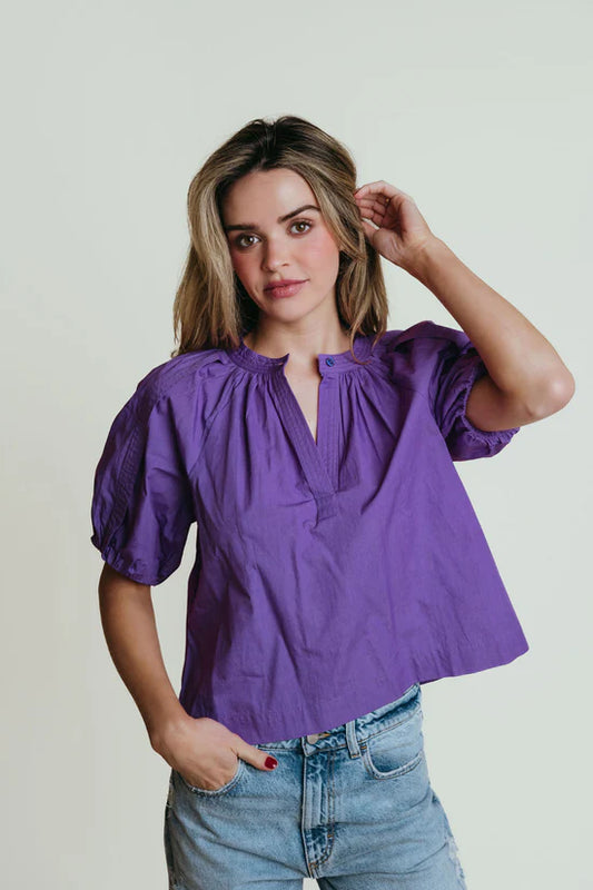 Henley Top Purple