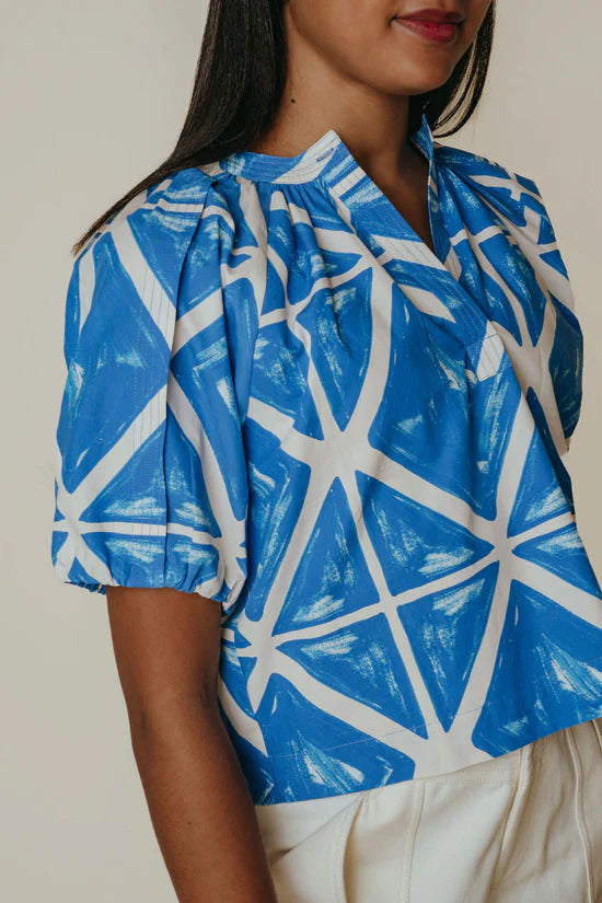 Henley Top Blue Tile