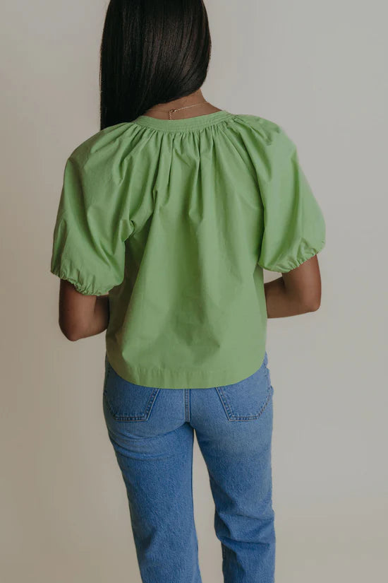 Henley Top Sage