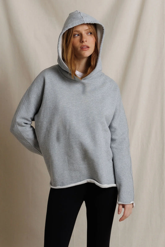 Heavier Fleece Hoodie Heather Grey