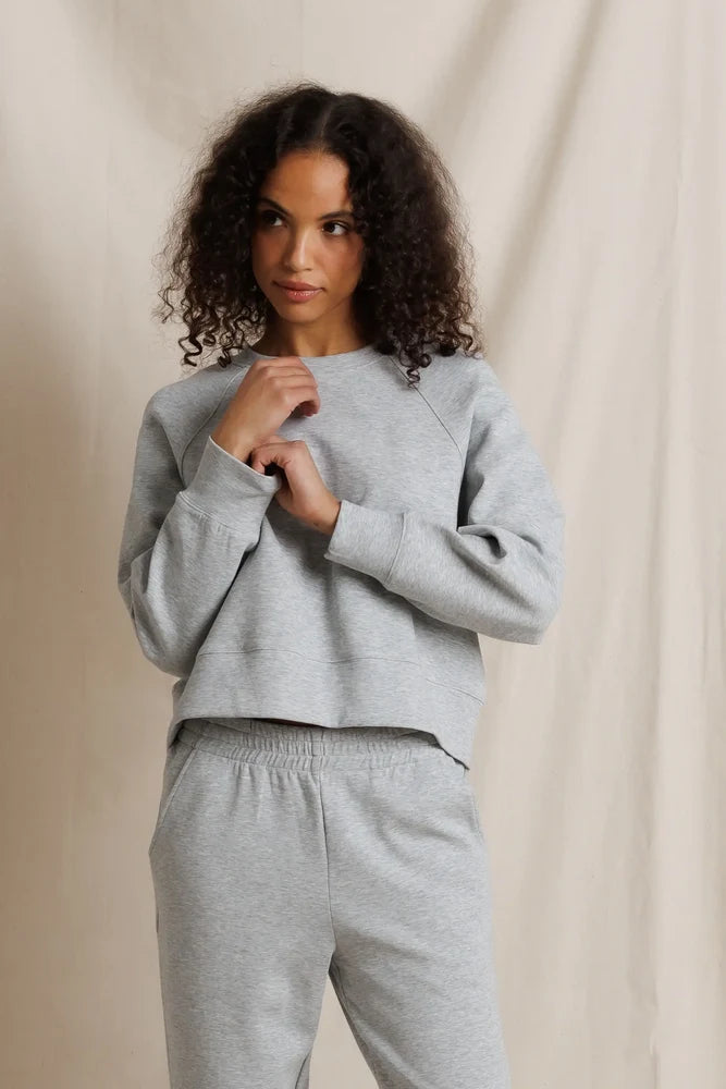 Pureform Raglan LS Sweatshirt Heather Grey