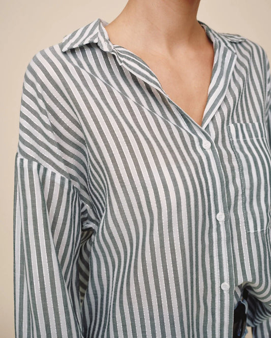 Oversize Pocket Shirt Shimmer Olive