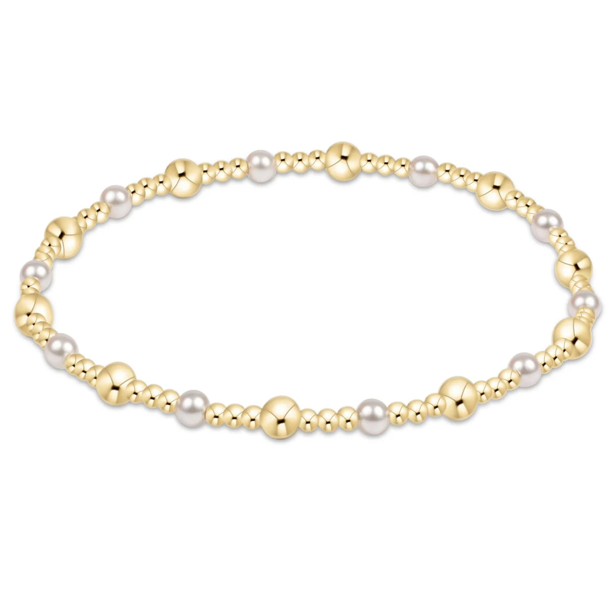 Sincerity Gold & Pearl 4mm Bracelet