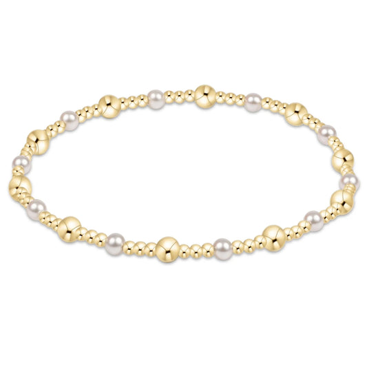 Sincerity Gold & Pearl 4mm Bracelet