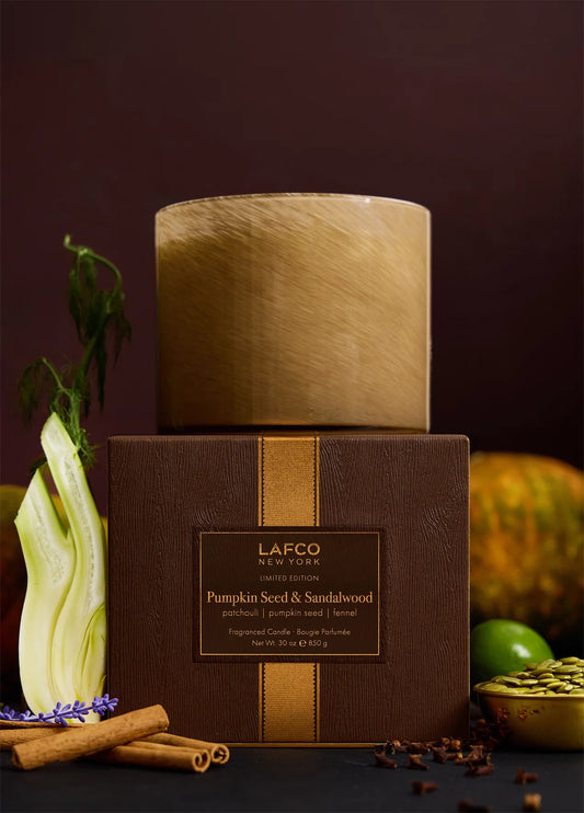 Pumpkin Seed & Sandalwood 3-Wick 30oz Candle