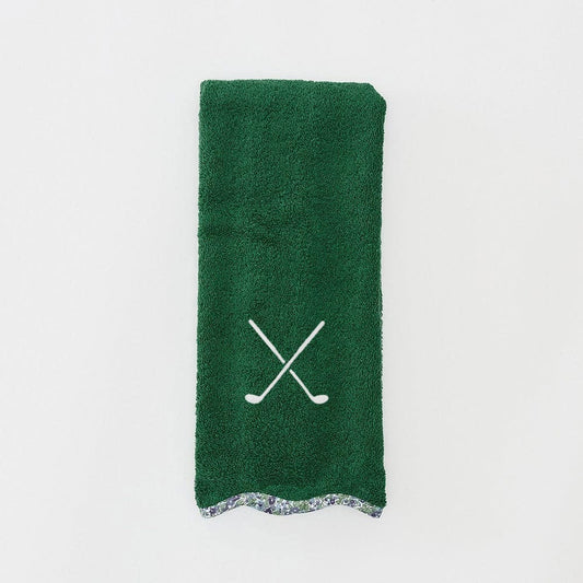 Scallop Golf Towel Green
