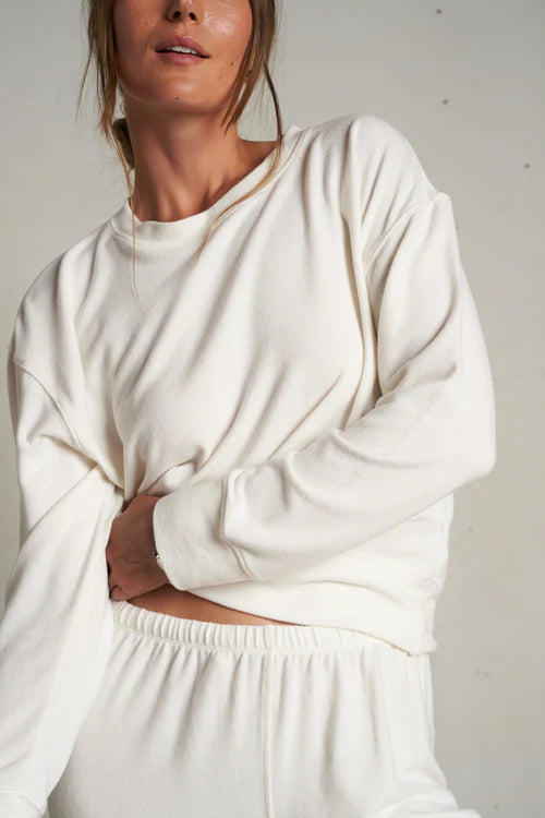 Brushed Sweater Jersey Pullover Sugar