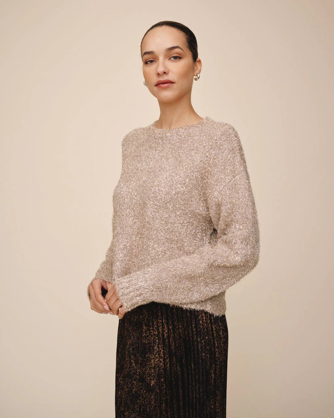 Slouchy Sweater Gold Shimmer