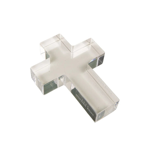 Small Clear Cross Acrylic Weight
