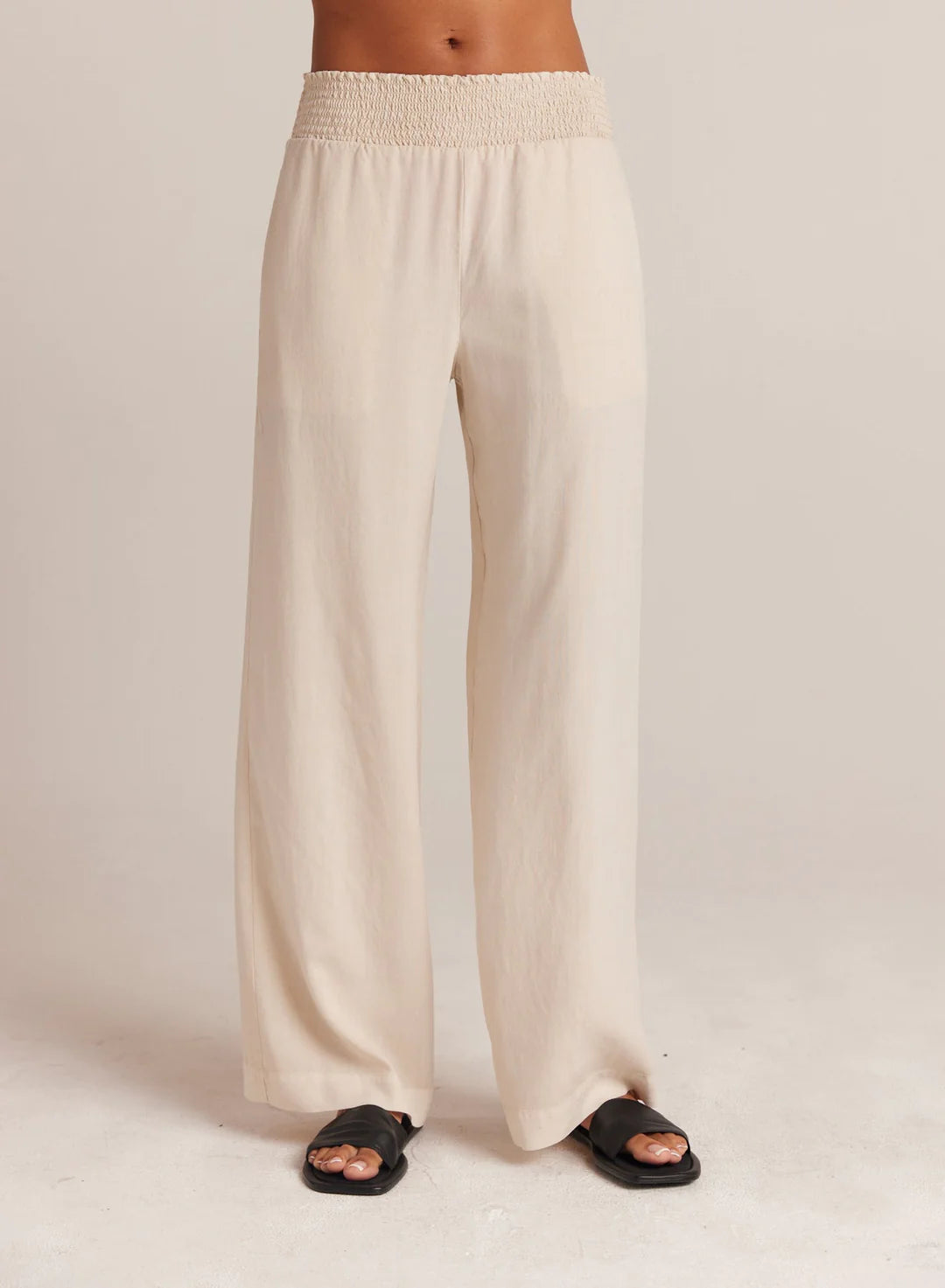 Smocked Waist Wide Leg Pant Cliffside