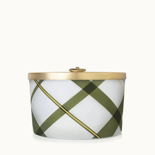 FFr Large Frosted Plaid Candle