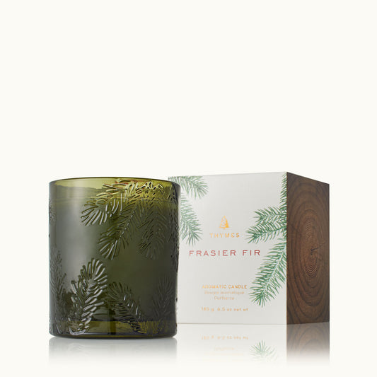 FFr Candle, Molded Green Glass