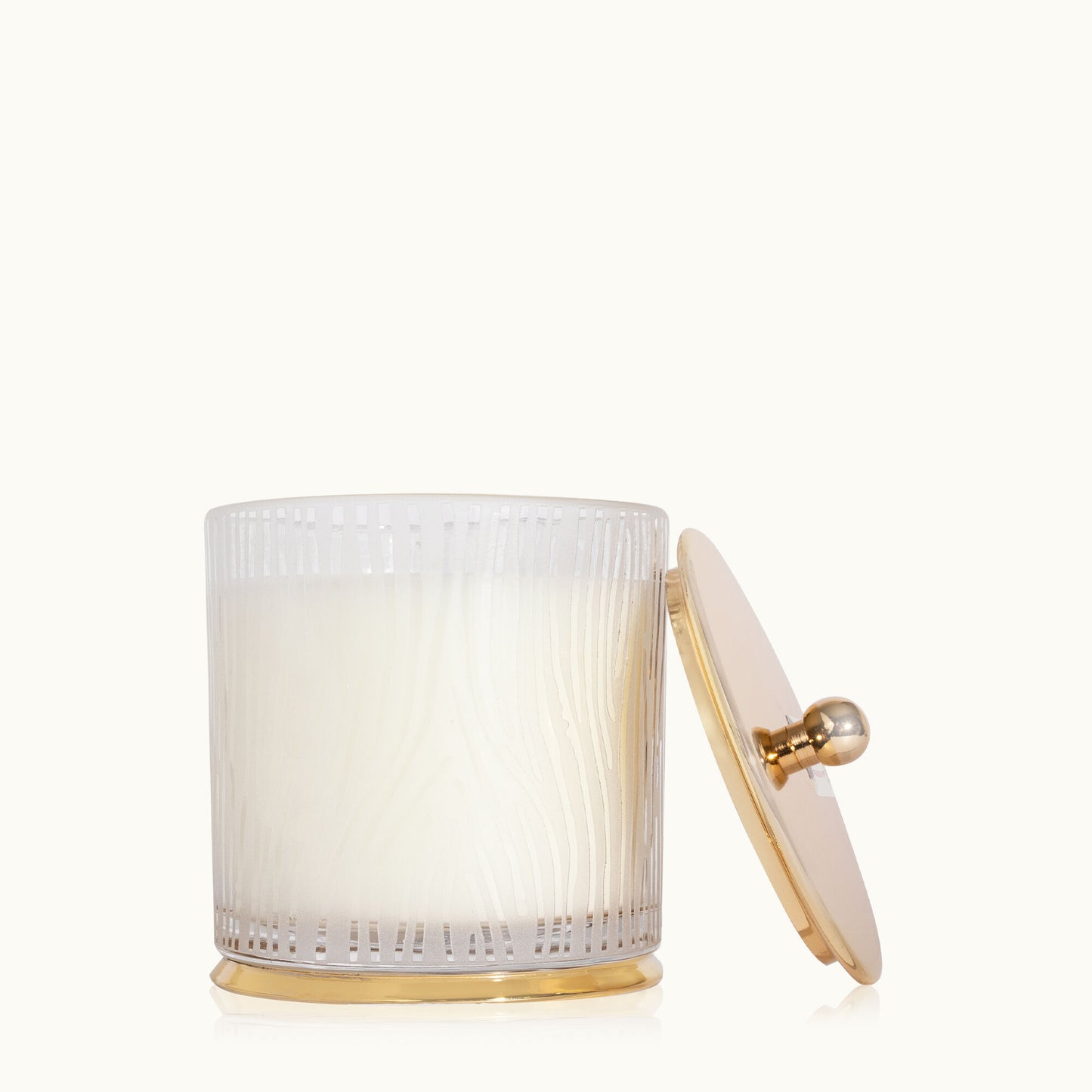 FFr Lg Frosted Wd Grain Candle