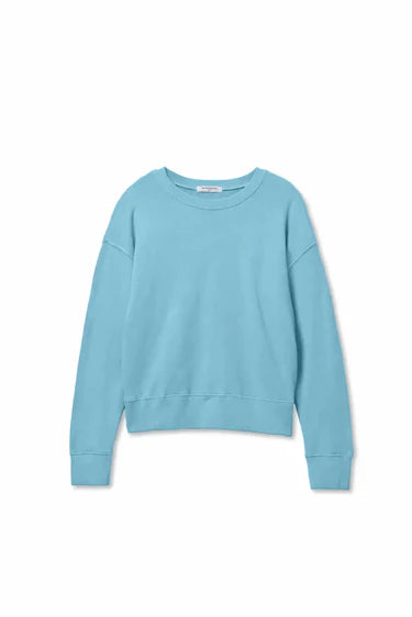 French Terry Pullover Sweatshirt Milky Blue
