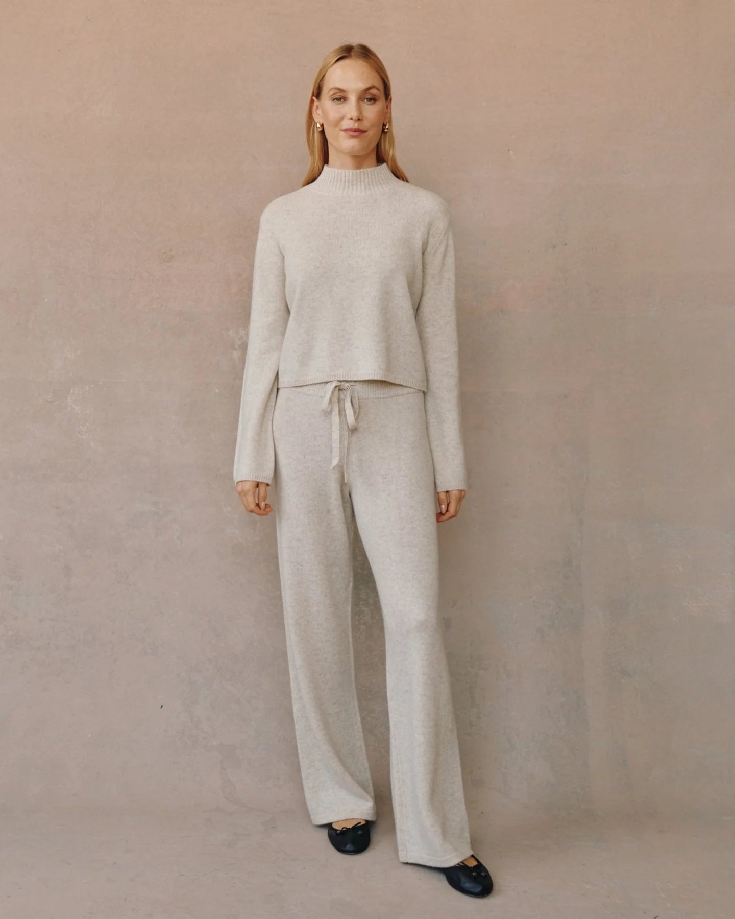 Wide Leg Sweatpant Ivory Oat