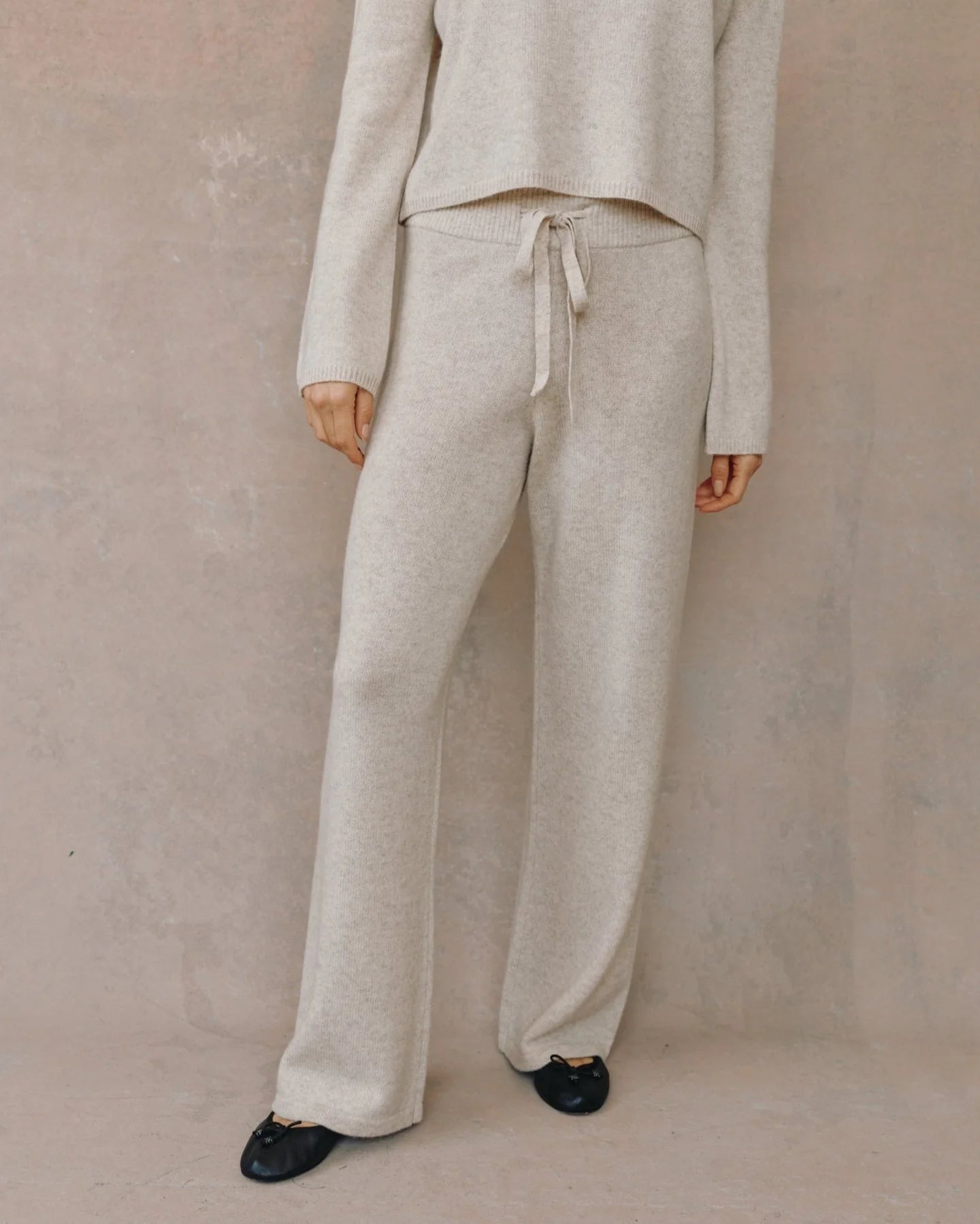 Wide Leg Sweatpant Ivory Oat