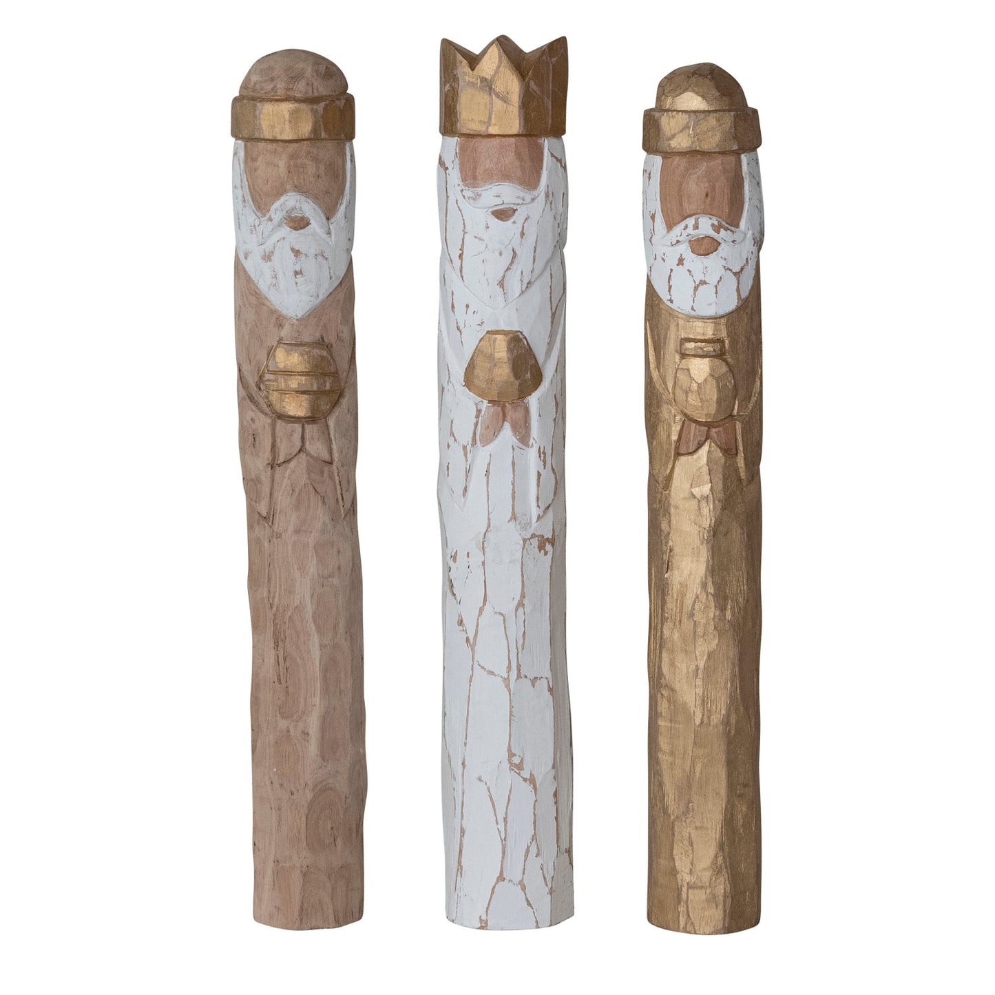 Hand-Painted Mango Wood Wiseman 3 Styles