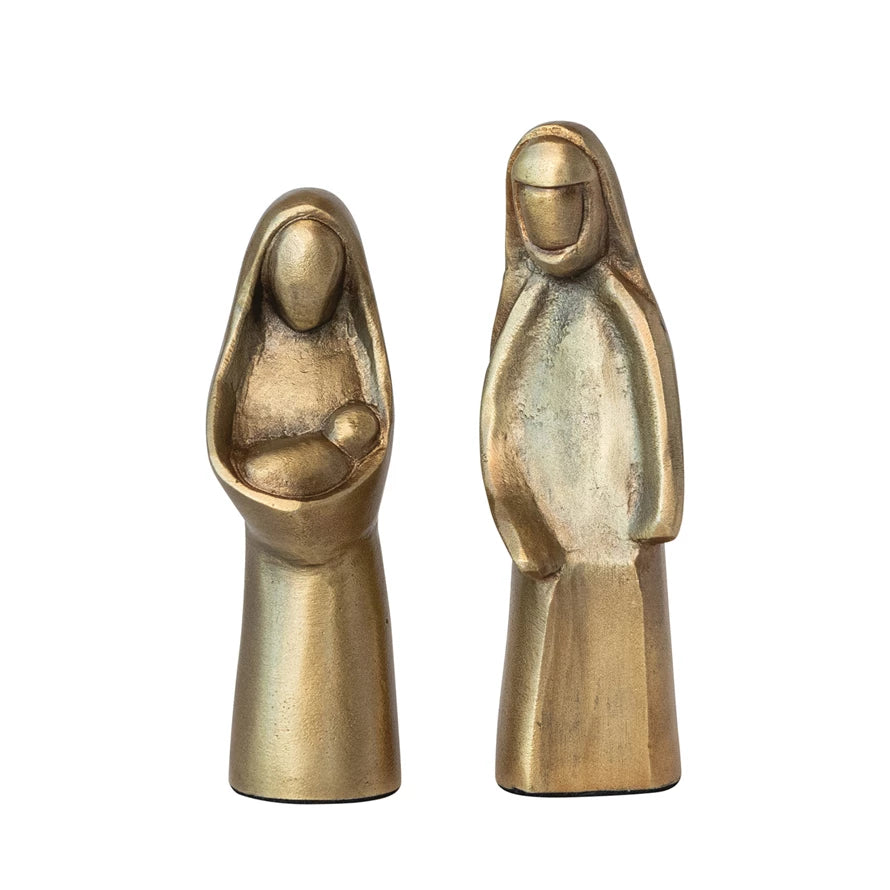 S/2 Cast Aluminum Holy Family