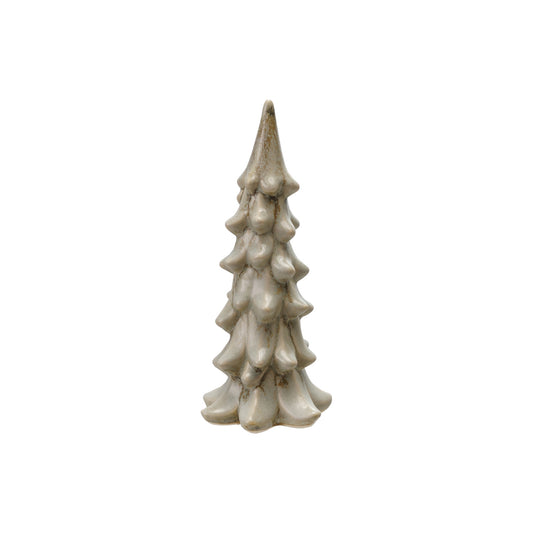 7.5"H Stoneware Tree Light Green