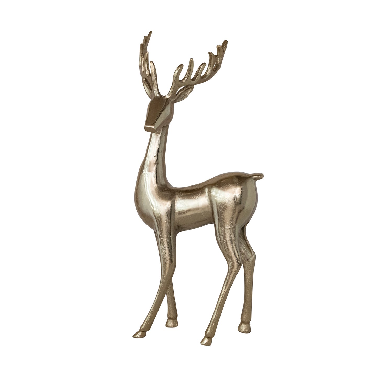Cast Aluminum Reindeer Gold Finish Large