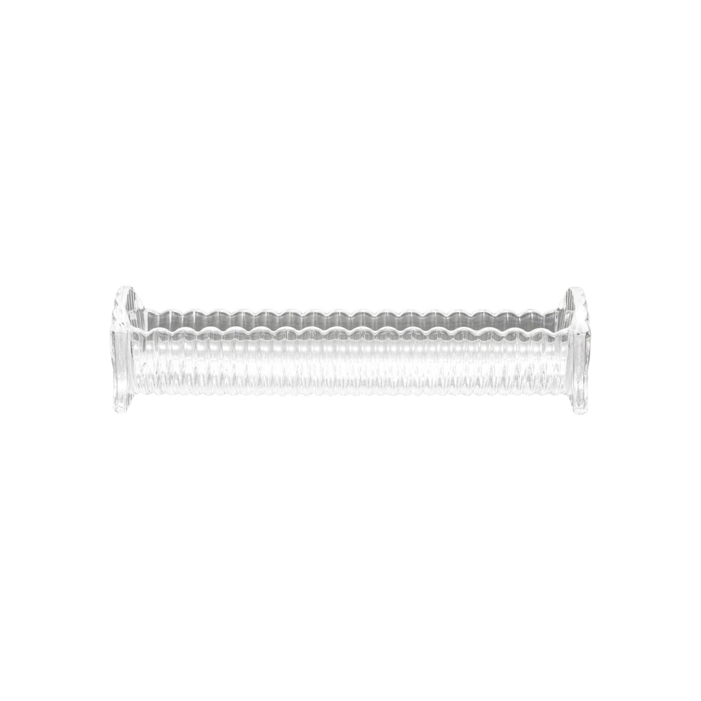 Glass Fluted Cracker Dish
